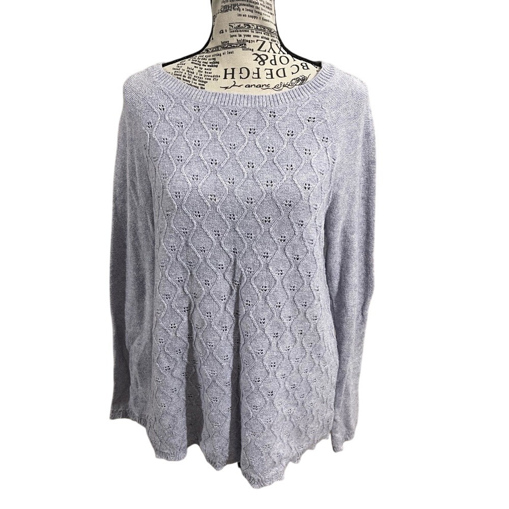 LOFT Light Purple Crew Neck Sweater